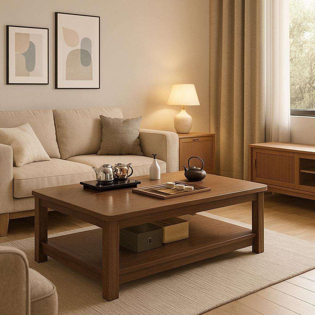 复古风茶几客厅家用现代简约小户型新中式会客茶桌新款长方形桌子