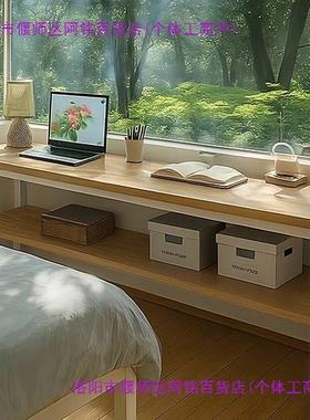 卧室靠墙餐桌窗边长条窄桌家用电脑桌长条桌子小户型床边夹缝书桌