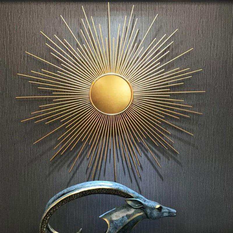 欧式金属壁饰玄关客厅墙面壁挂墙饰餐厅太阳镜装饰品轻奢墙上挂件