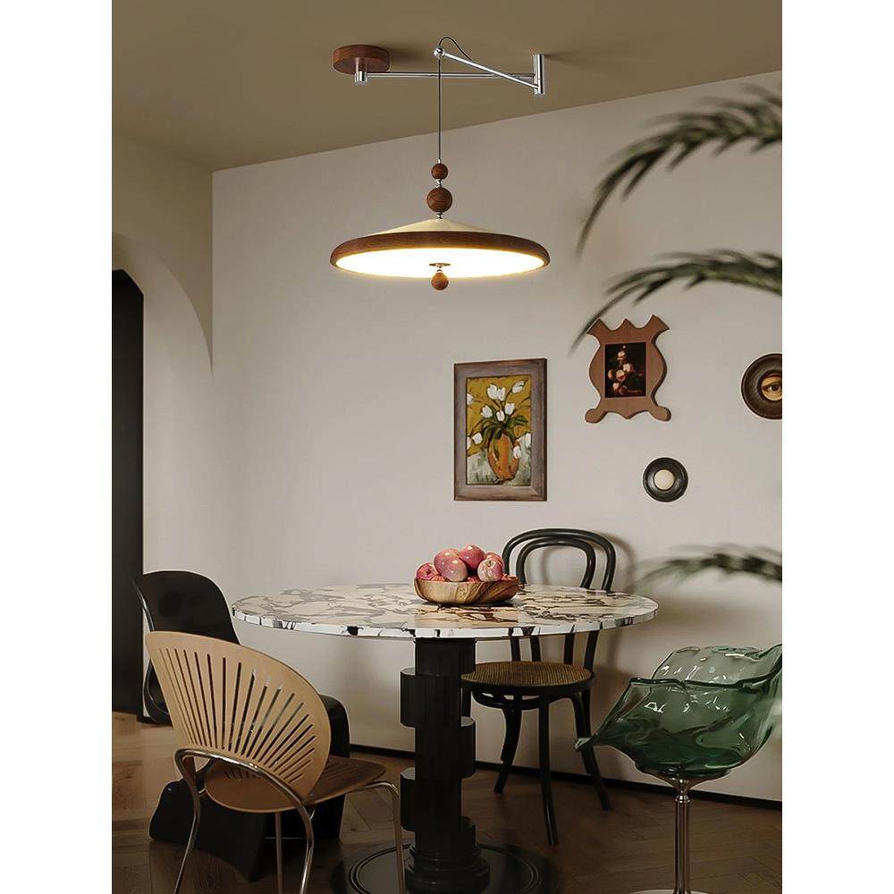 书房吊灯简约中古吊灯胡桃餐厅移位古风可飞碟木色摇臂卧室桃木护,鲜花速递/花卉仿真/绿植园艺,割草机/草坪机,淘宝优惠券,粉丝福利购,淘宝优惠卷