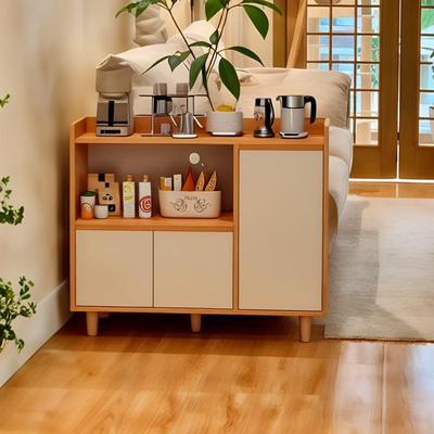 餐边柜靠墙一体储物柜实木色置物架小尺寸茶水柜客厅2025新款边柜