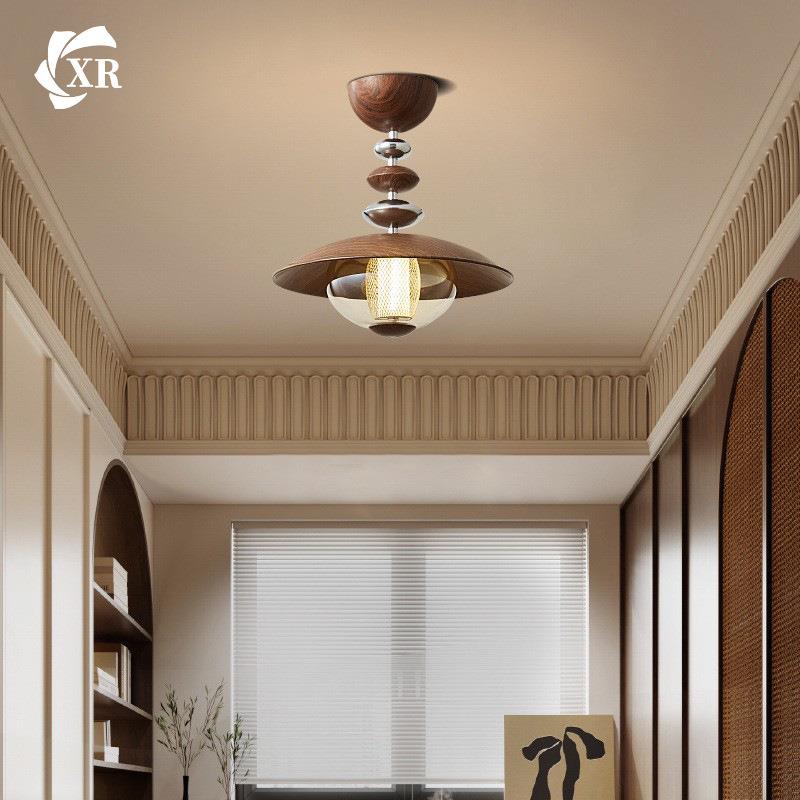 中古风入户玄关过道走廊吸顶灯创意设计师款艺术飞碟卧室阳台灯具