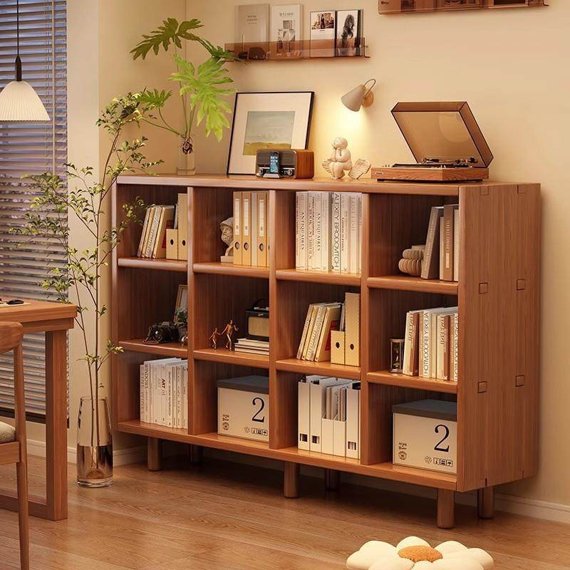 实木书架落地置物架胡桃色格子柜客厅收纳储物柜靠墙矮柜飘窗书柜,鲜花速递/花卉仿真/绿植园艺,割草机/草坪机,淘宝优惠券,粉丝福利购,淘宝优惠卷