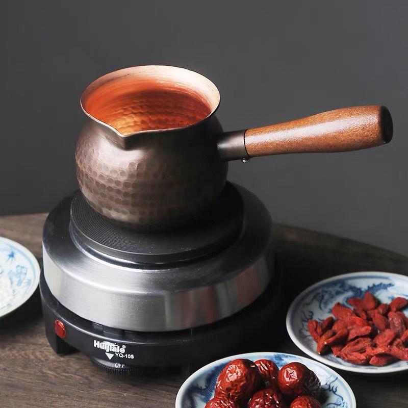 罐茶煮茶器纯铜加厚煮茶罐公道杯煮茶铜罐子长嘴铜壶茶馆专用茶桌