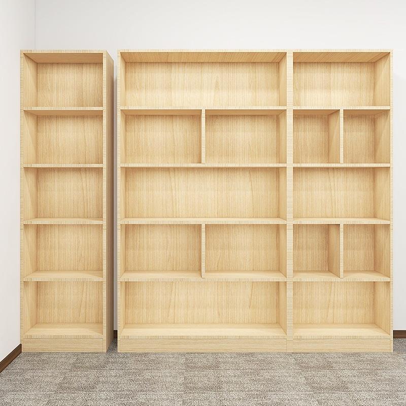 书架实木落地简约儿童现代松木书柜组合收纳柜经济型置物架30深