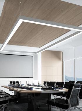 LED长条灯办公室吊装办公灯铝槽线条灯铝型材75*90MM双层内置电源