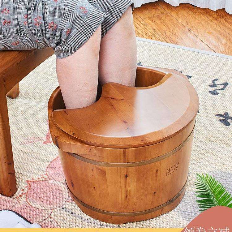 泡脚桶木桶泡脚桶秋冬保温家用小号泡脚盆实木足浴桶加高香柏