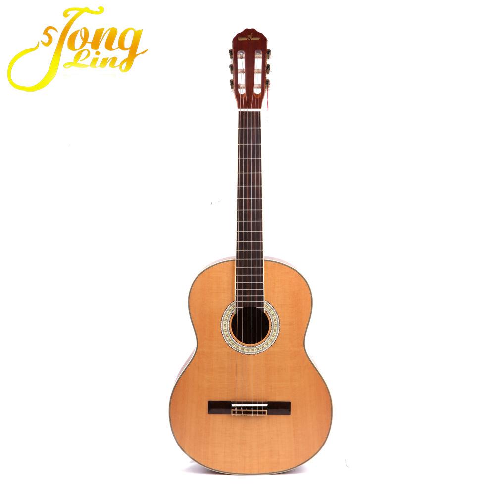 通灵古典吉他椴木弹拨类乐器优质原木色吉他39寸直销