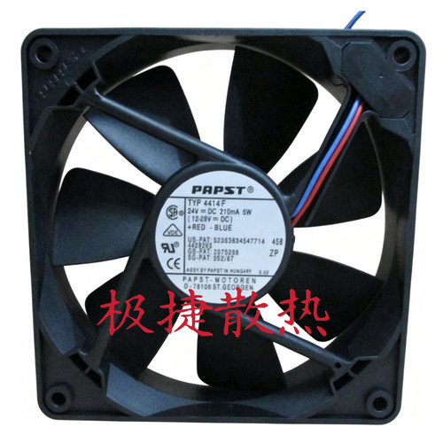 papst全新原装TYP 4414F 24V 5W 2线高端设备散热风扇12025