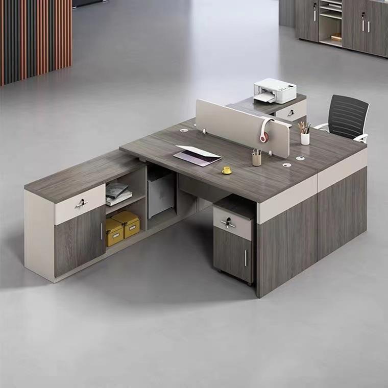 职员办公桌简约现代屏风4/6双人员工位桌椅组合财务室家具工作位