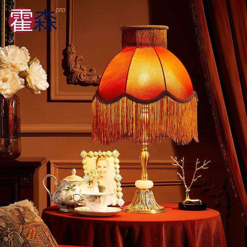 法式奢华全铜台灯落地灯客厅书房卧室床头柜欧美式田园复古温馨灯