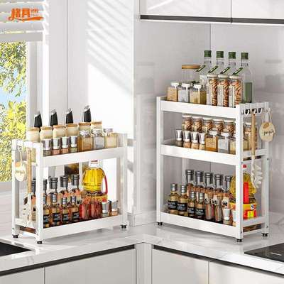 调料置物架窄款厨房调料架子台面小型油盐酱醋调味料品收纳架灶台