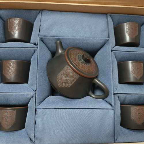 广西壮锦茶具套装一壶2杯4杯6杯套装广西特产坭兴陶茶具曾世军