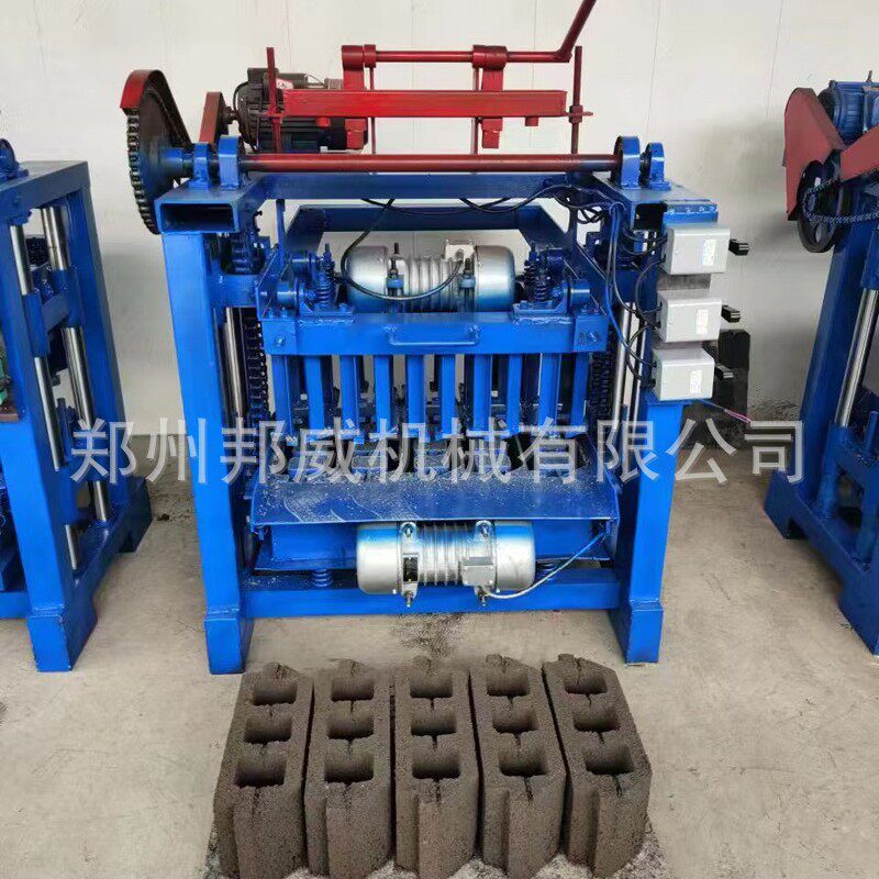 水泥砌块半自动砖机家用透水砖机免烧砖机设备厂家4-35型建筑机械