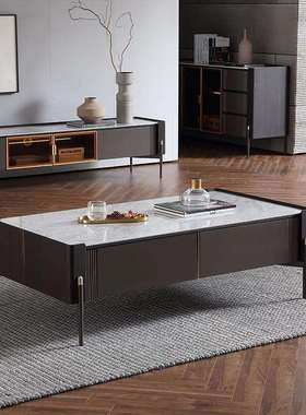 YDD电视柜轻奢茶几电视柜组合现代简约家用小户型客厅复古意式极