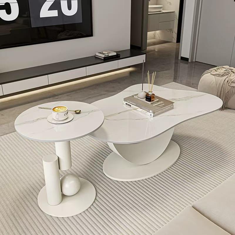 岩板茶几轻奢现代简约客厅家用小户型异形不规则云朵新款创意茶桌