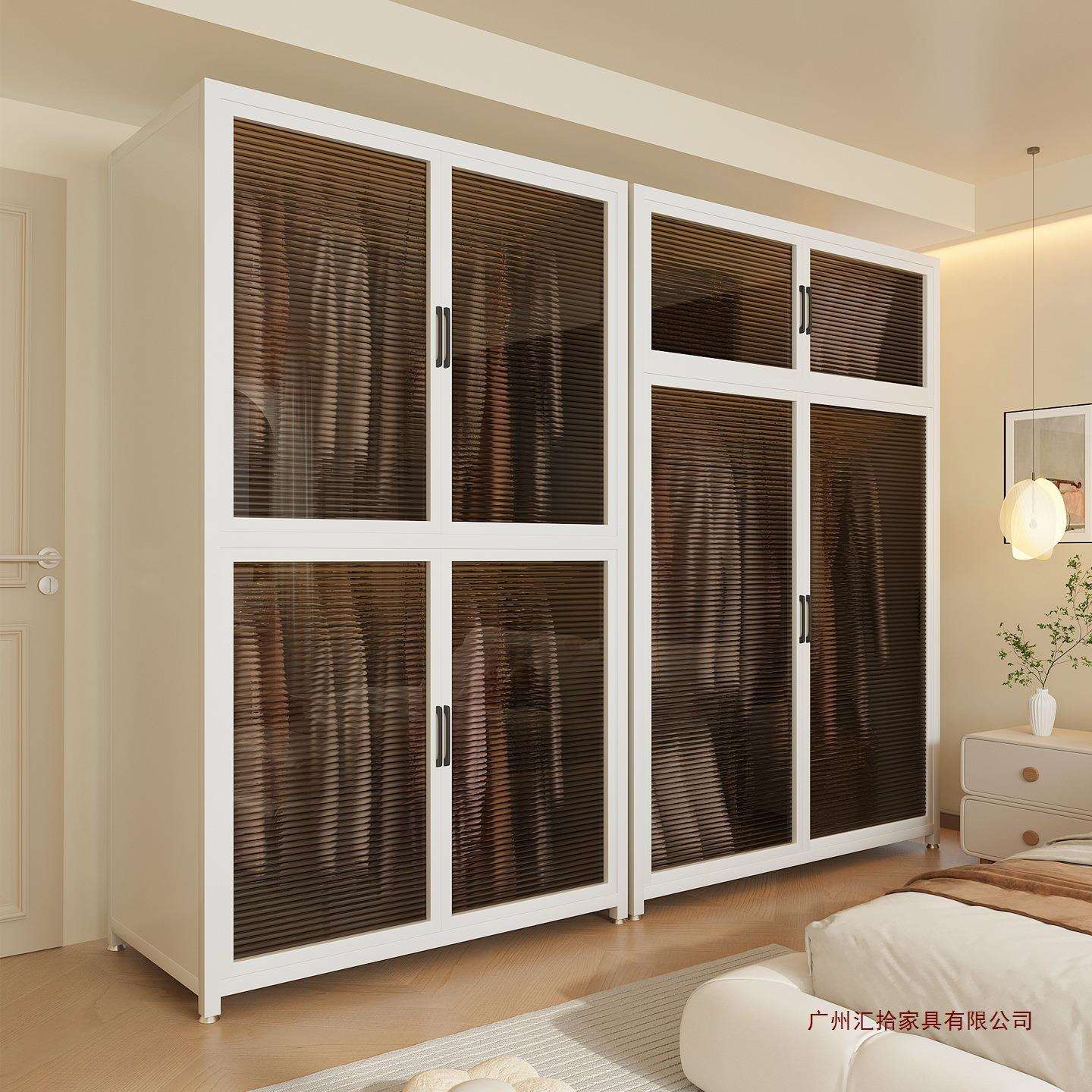 衣家用卧室简易组装钢制出租房用结实耐用金属衣橱铁皮纳子组合