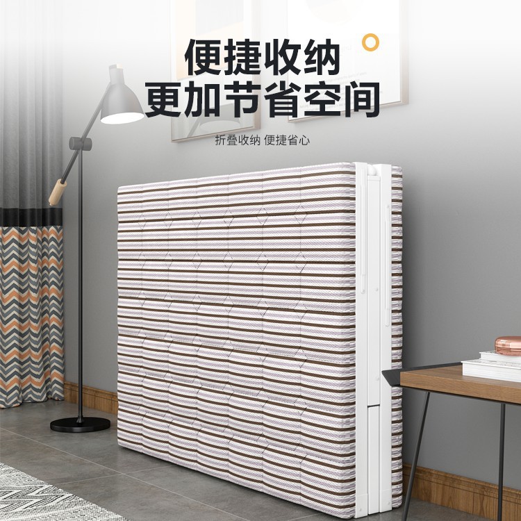 钢丝床可折叠单人便携款结实耐用铁床双人床加固加粗出租房用午休