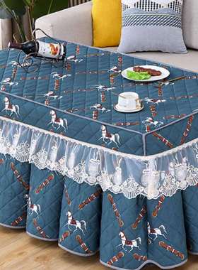 电炉罩套加绒加厚烤火罩套长方形茶几罩套电暖炉家用烤火炉罩套