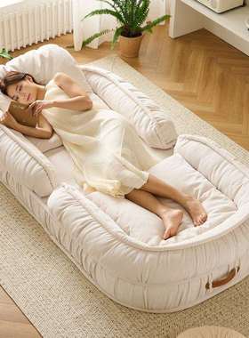 懒人沙发人类狗窝沙发床单人大房间卧室榻榻米双人网红阳台折叠厂