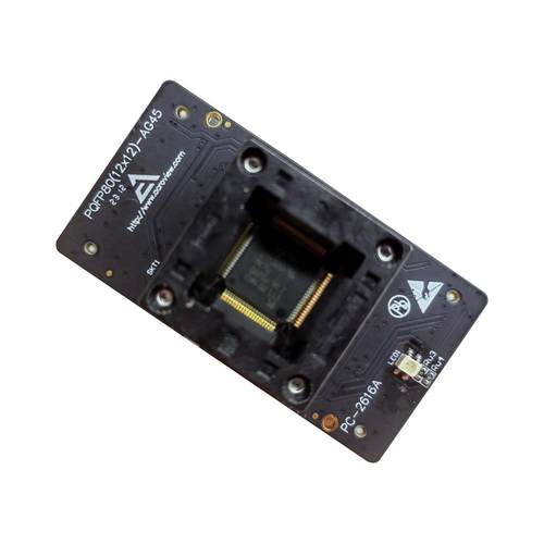 PQFP80(12x12)-AG45芯片测试转换座IC烧录座