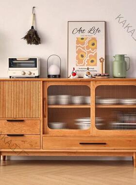 LCP2北欧实木日式客餐边柜客双门储物柜现代简约小户型收纳