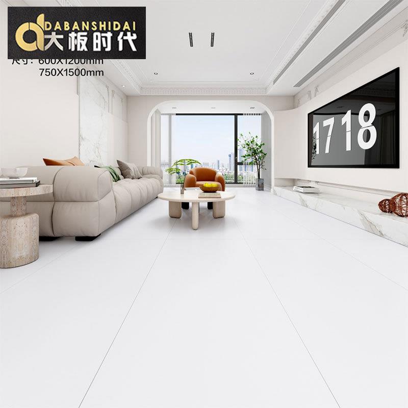 天鹅绒超白胚瓷砖800x800客厅防滑地砖奶油风地板砖素色柔光砖