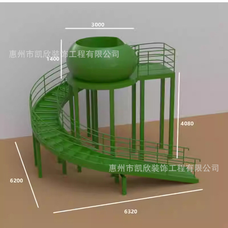 大型玻璃钢雕塑景观凉亭造型瞭望台引流网红打卡装置招牌雕塑美陈