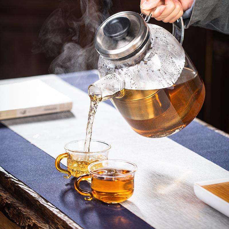 家用玻璃茶壶加厚大号煮茶壶耐高温烧水壶茶水分离泡茶壶茶具套装