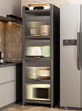 厨房置物架夹缝款落地多层收纳柜子多功能储物柜微波炉橱柜餐边柜