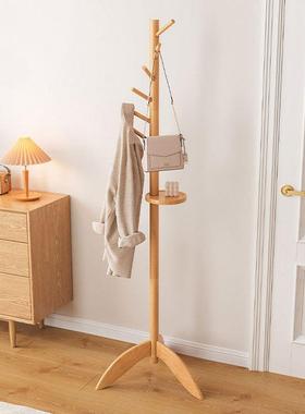 简易实木衣帽架落地小卧室家用室内转角不占空间立式床边挂衣架子