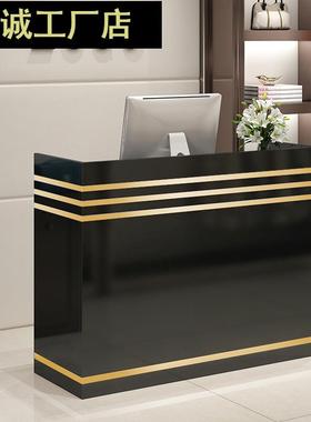 收银台柜台吧台简约现代服装店前台超市小型收银柜饭店接待台新品