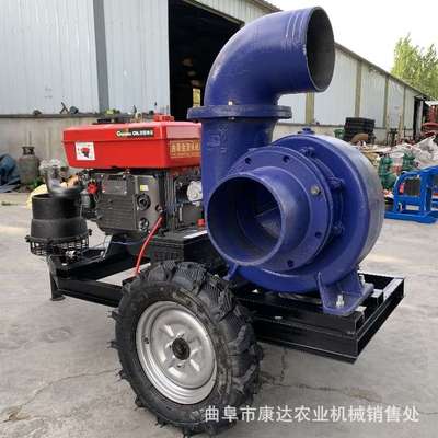 应急防汛排涝泵  电机款12寸混流泵  拖车柴油启动大口径水泵