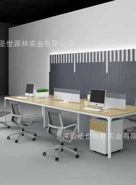 直销开放职员桌员工位工业屏风4人位8人位职工办公员工桌组合
