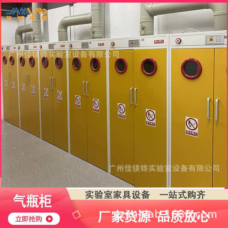 厂家直销全钢气瓶柜实验室防泄漏存储气瓶柜 单瓶双瓶三瓶气瓶柜