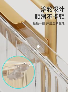 A6L轻奢厨房橱柜子下水槽分层抽拉式置物架水池下水道拉篮抽屉收