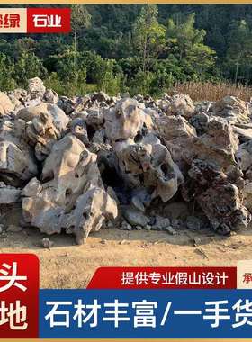 太湖石假山庭院景观设计造景工程施工安装点缀流水大型太湖景观石