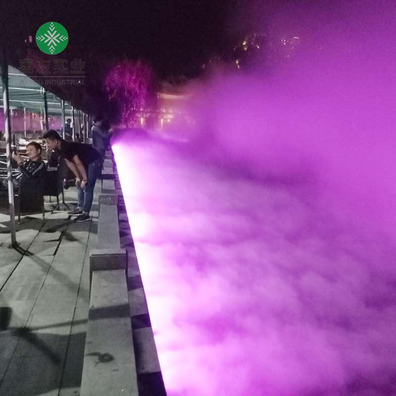 景观园林人造雾系统自动造雾降温 绿化雾森设计 售楼部雾森系统