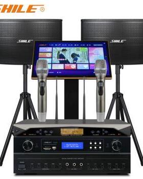 狮乐（SHILE）OK555C+KTV04+SH11+K8专业家用K歌音箱设备套装