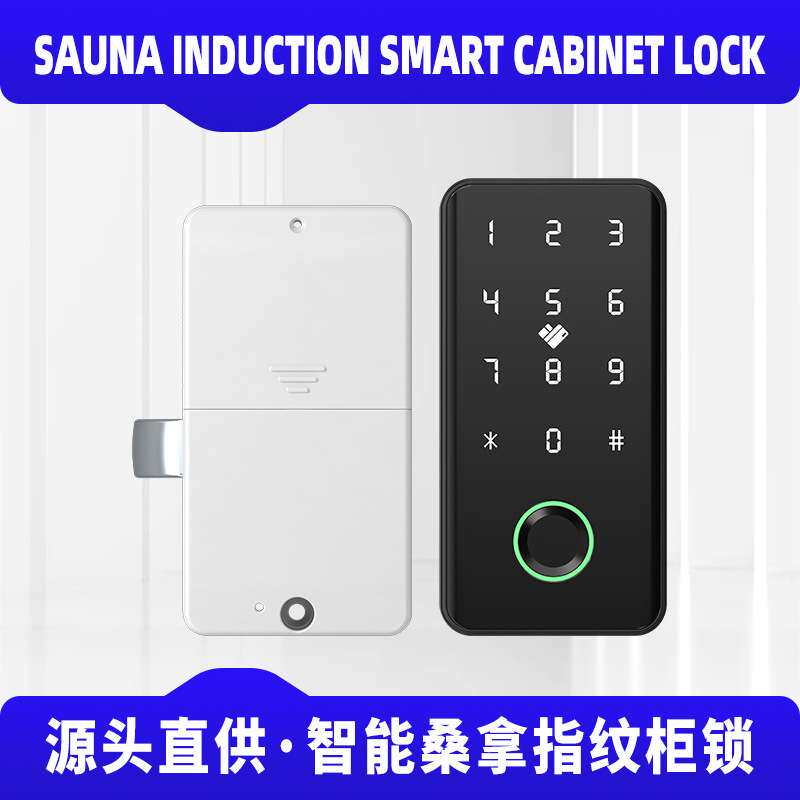 跨境智能锁半导体指纹柜锁密码柜锁智能浴室更衣柜锁指纹密码柜锁