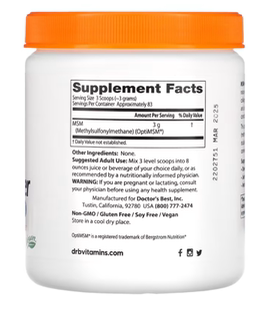 MSM粉末 Best 实惠 MSM纯粉 250克 OptiMSM 现货美国Doctor