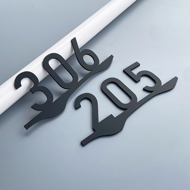 亚克力镂空门牌号包厢数字牌
