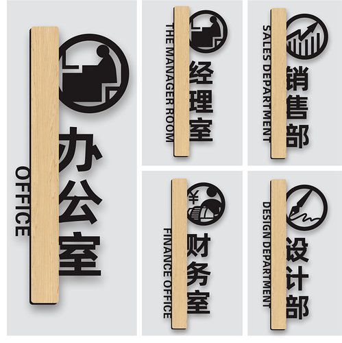 亚克力简约办公会议室科室牌