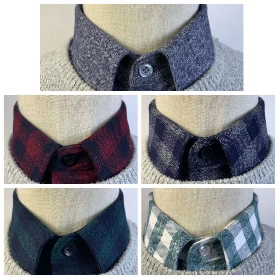 单郎纯棉磨毛新品百搭风衬衫衣领