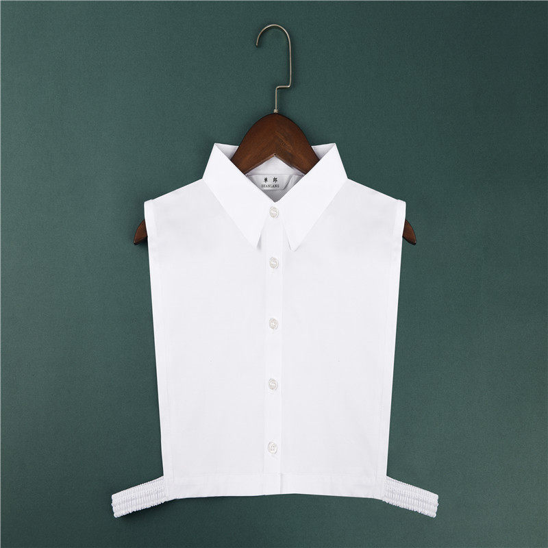 FALSE COLLAR WOMENS SWEATER DECORATED RUFFLES STANDING COLLAR HALF-LENGTH DOLL COLLAR FOUR-SEASON BASE ROUND NECK COTTON SHIRT COLLAR