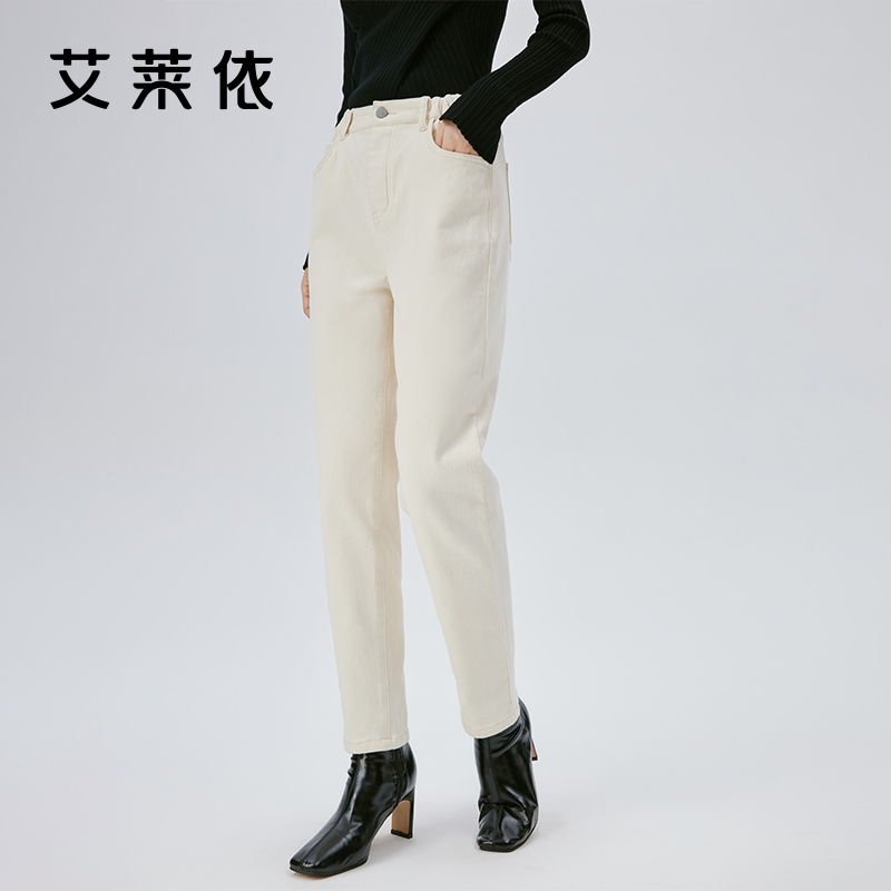 艾莱依直筒牛仔裤九分