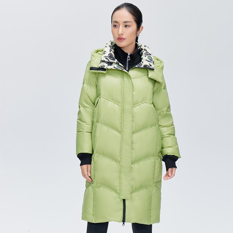 艾莱依田园户外茧型大衣女秋冬