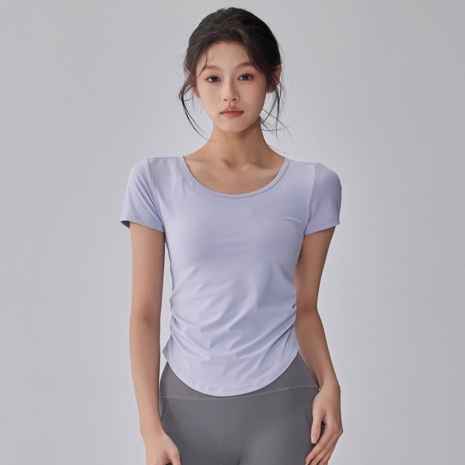 网纱透气速干瑜伽服短袖