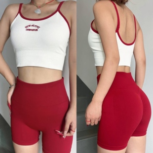 瑜伽健身运动套装背心高强度减震性感蜜桃臀运动内衣专业训练短裤