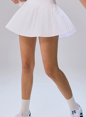 2025新款Varsity 女士风琴褶高腰网球裙速干芯吸短裙户外运动通勤